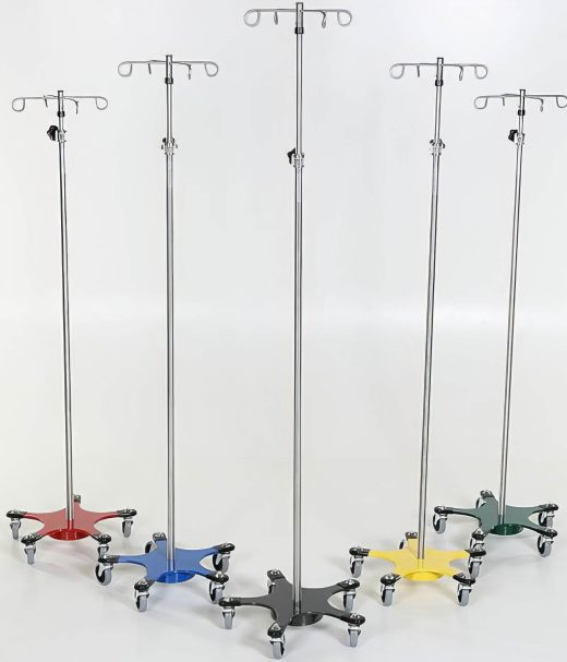 Stainless Steel 5-leg Space Saving IV Pole