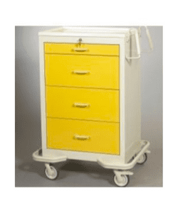 Quick Ship ICU 4 Drawer Iso Cart w/ Key Lock