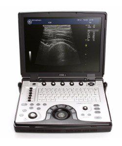 GE Logiq E with 2 Probes, Abdominal and, Printer and Cart