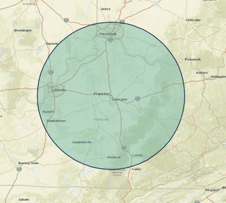 Lexington Kentucky Field Service Area | Auxo Medical