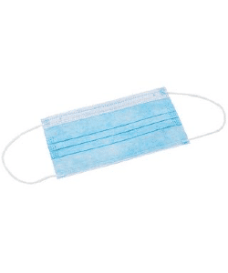 Non-Woven 3 Ply Disposable Face Mask with Adjustable Nose Wire Box of 50