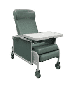 Winco Drop Arm Convalescent Recliner with tray
