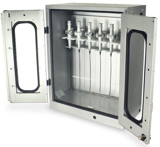 Harloff ENT Scope Storage Cabinet, Wall Mount, Key Lock, SCW2430DR - Open