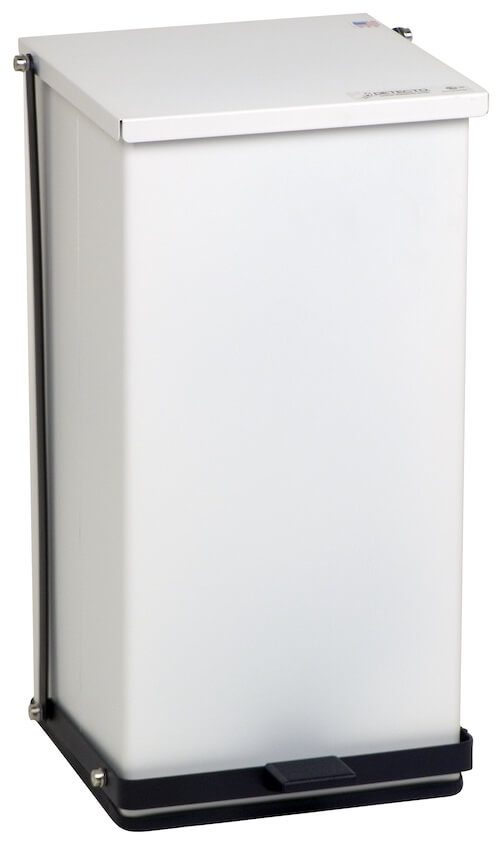 Detecto Step-On Can, 12 Gallon, 48 Quart, White
