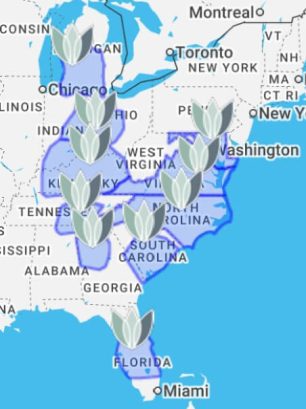 Auxo Medical Field Service Areas