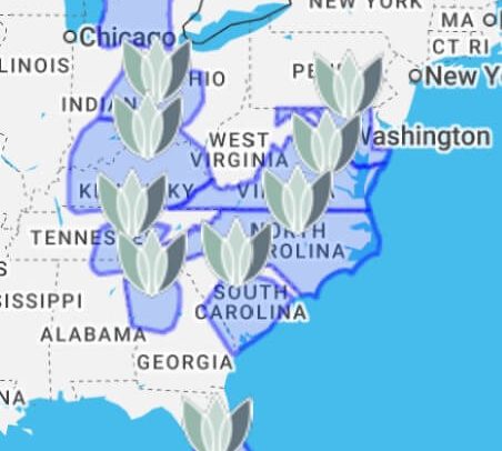 Auxo Medical Field Service Areas