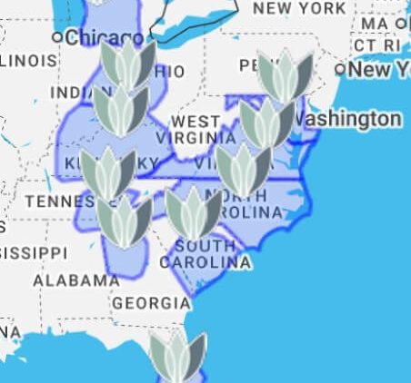 Auxo Medical Field Service Areas
