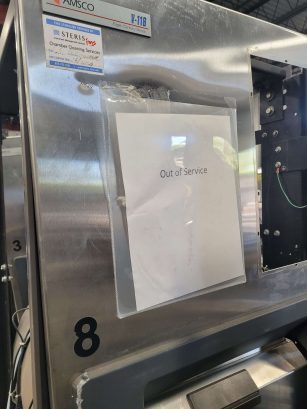 Out Of Service Steris Steam Sterilizer