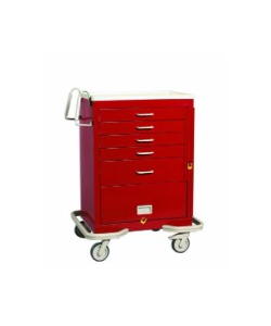 5 Drawer Emergency Cart with bottom Panel