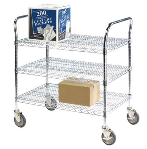 3 Shelf Utility Cart 18x36x33