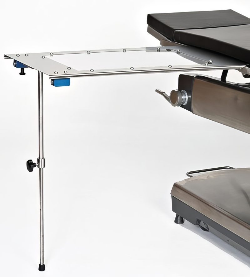 Under Pad Mount Arm and Hand Surgery Table With Single Leg