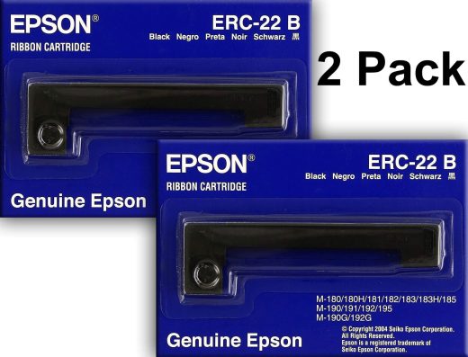 Epson ERC-22 B Printer Ribbon 2 Pack