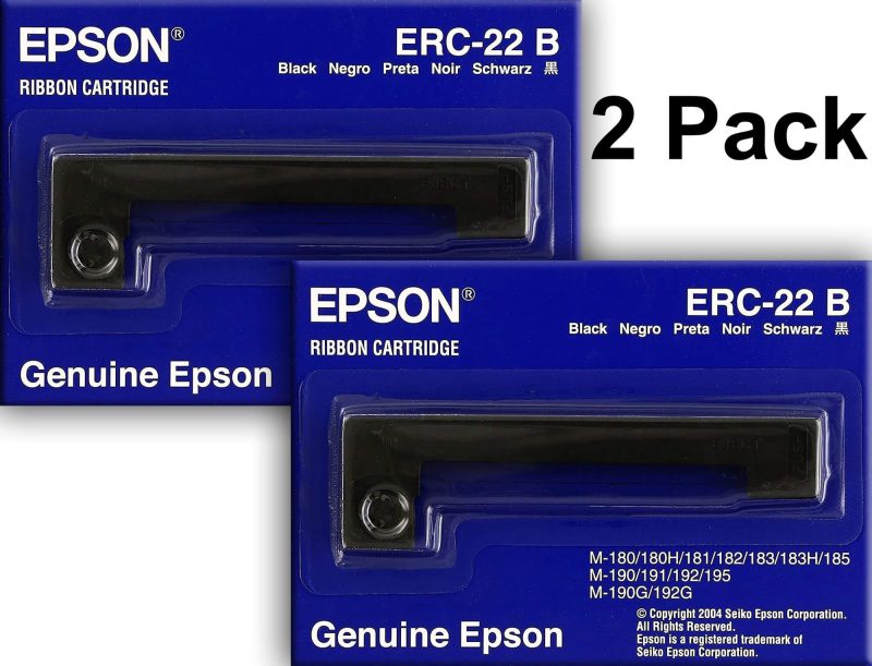 Epson ERC-22 B Printer Ribbon 2 Pack