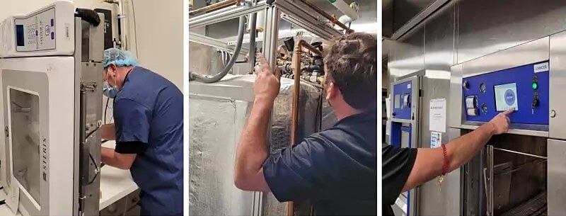 RÉPARATION D'UNE POMPE À VIDE D'AUTOCLAVE