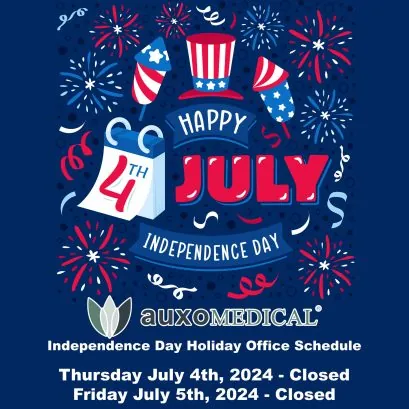 Auxo Medical 4th of July 2024 Holiday Schedule