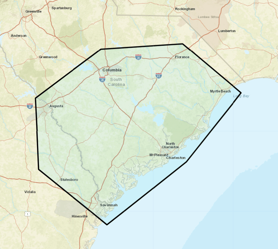 South Carolina Field Service Area - Auxo Medical