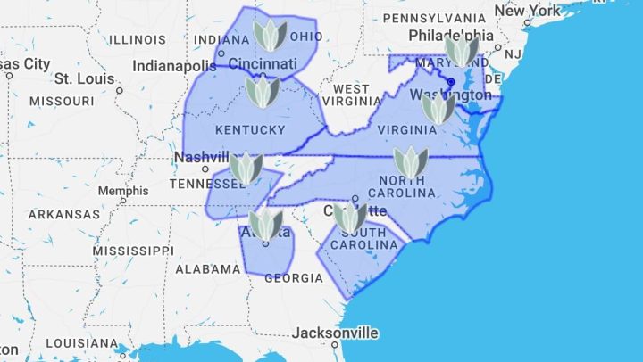 Auxo Medical Field Service Areas - 2025