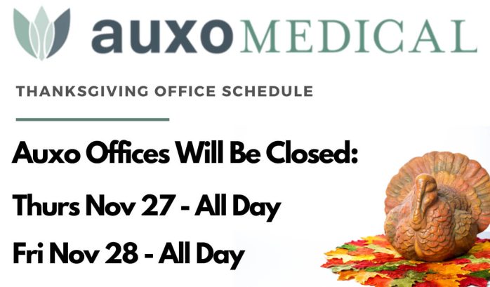 Auxo Medical Thanksgiving Holiday Schedule 2025