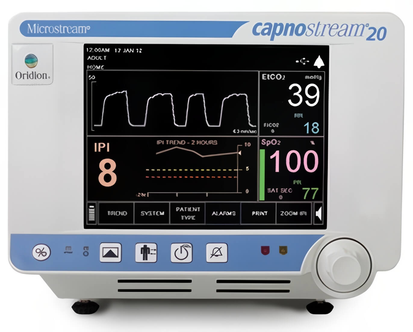 Medtronic Capnostream 20p Beside Monitor